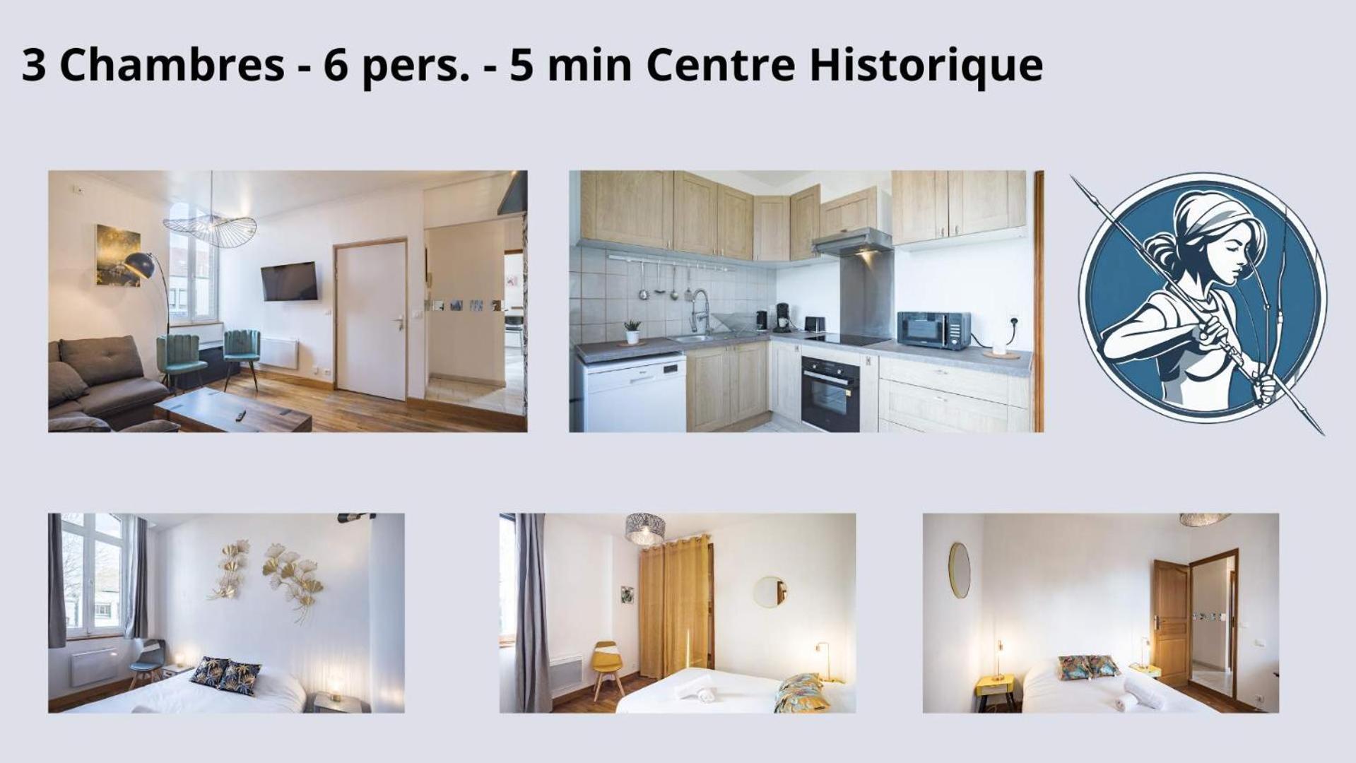 Apartament Le Logis De L'Arc - 5Min Hypercentre - Max 6 Personnes Troyes Zewnętrze zdjęcie