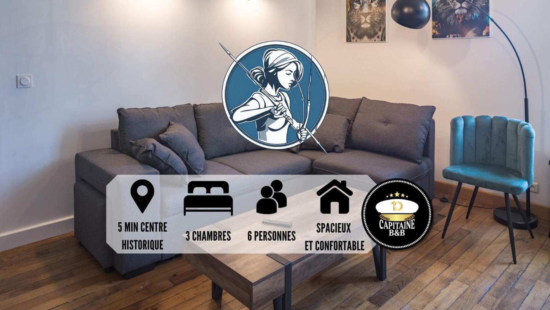 Apartament Le Logis De L'Arc - 5Min Hypercentre - Max 6 Personnes Troyes Zewnętrze zdjęcie